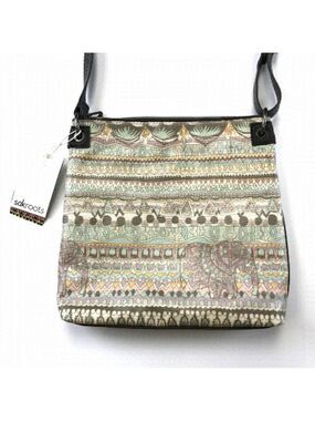Sakroots NEW coated canvas elephant print cross body purse